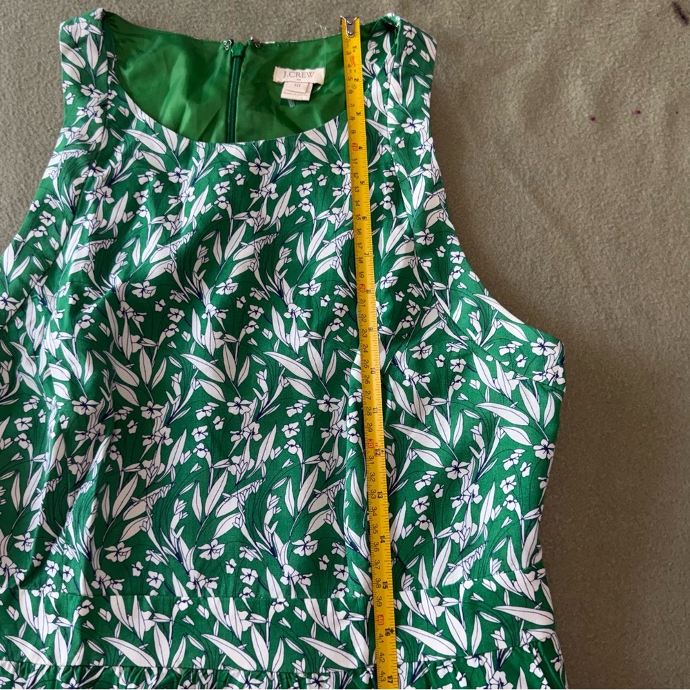 J Crew Women’s Sleeveless Green Lined Dress Size 10 - Picture 8 of 11